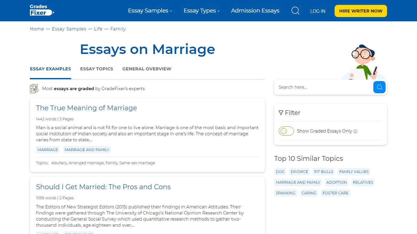 Marriage Essays - Examples of Argumentative Research Paper Topics ...